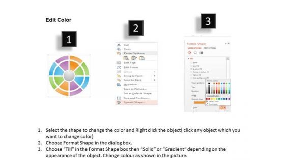 Business Diagram 8 Staged Circle Chart With Icons Presentation Template