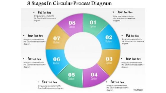 Business Diagram 8 Stages In Circular Process Diagram Presentation Template