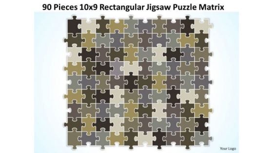 Business Diagram 90 Pieces 10x9 Rectangular Jigsaw Puzzle Matrix Sales Diagram