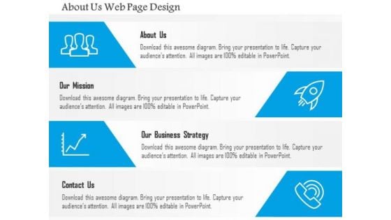 Business Diagram About Us Web Page Design Presentation Template