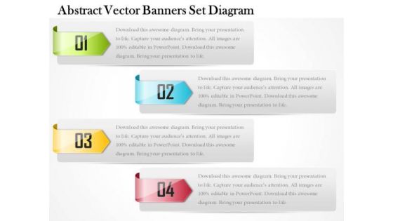 Business Diagram Abstract Vector Banners Set Diagram PowerPoint Ppt Presentation