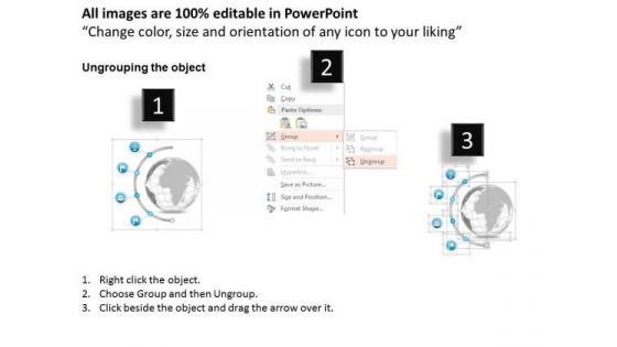 Business Diagram Agenda Diagram Semi Circle Line Icons Presentation Template