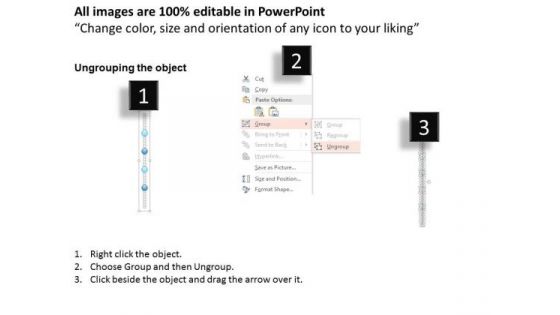 Business Diagram Agenda Diagram With Globe And Four Points Icon Presentation Template