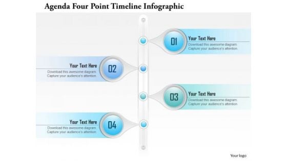 Business Diagram Agenda Four Point Timeline Infographic Presentation Template