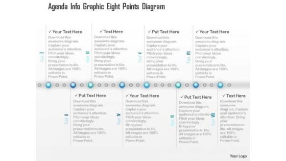 Business Diagram Agenda Info Graphic Eight Points Diagram Presentation Template