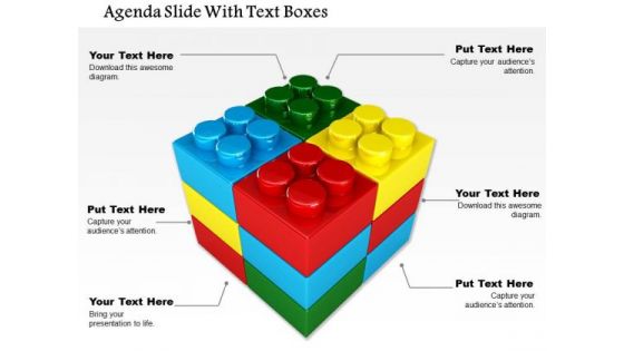 Business Diagram Agenda Slide With Text Boxes PowerPoint Ppt Presentation