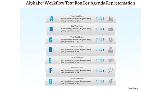 Business Diagram Alphabet Workflow Text Box For Agenda Representation Presentation Template Business Diagram Alphabet Workflow Text Box For Agenda Representation Presentation Template