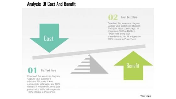 Business Diagram Analysis Of Cost And Benefit Presentation Template