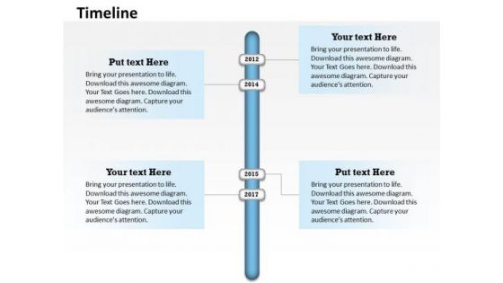 Business Diagram Annual Data On Timeline Roadmap Diagram Marketing Diagram