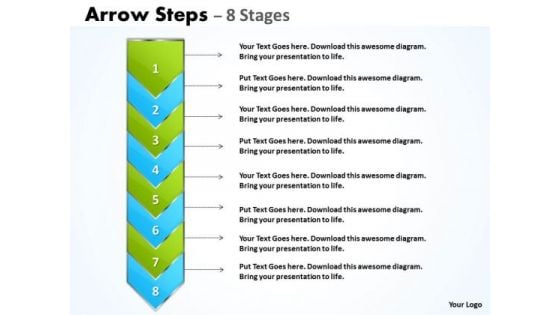 Business Diagram Arrow 8 Stages Diagram Marketing Diagram