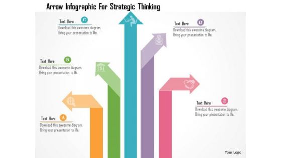 Business Diagram Arrow Infographic For Strategic Thinking PowerPoint Templates