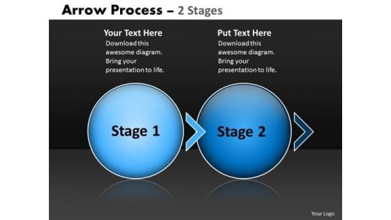 Business Diagram Arrow Process 2 Stage