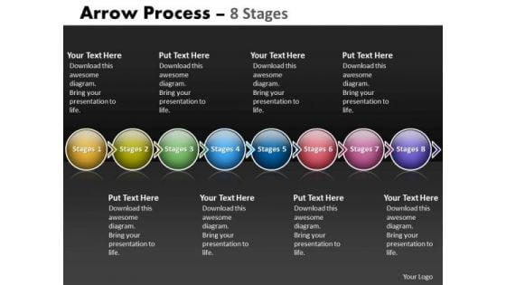 Business Diagram Arrow Process 8 Stages Sales Diagram