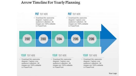 Business Diagram Arrow Timeline For Yearly Planning PowerPoint Templates