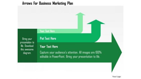 Business Diagram Arrows For Business Marketing Plan PowerPoint Templates