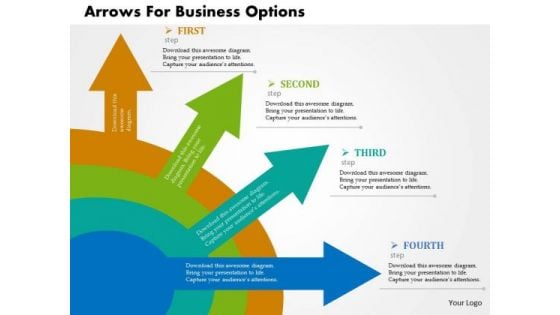 Business Diagram Arrows For Business Options Presentation Template