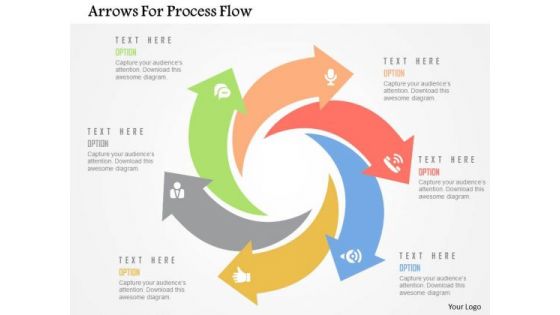 Business Diagram Arrows For Process Flow PowerPoint Templates