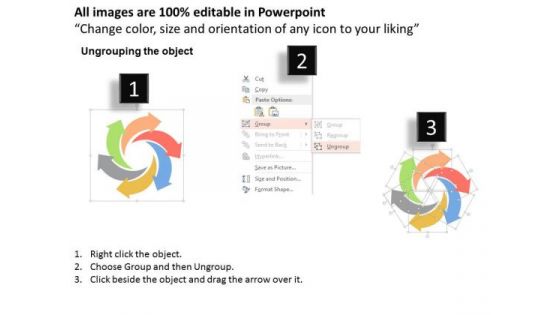 Business Diagram Arrows For Process Flow PowerPoint Templates