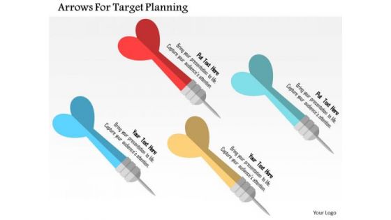 Business Diagram Arrows For Target Planning Presentation Template