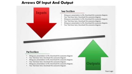 Business Diagram Arrows Of Input And Output Presentation Template Business Diagram Arrows Of Input And Output Presentation Template