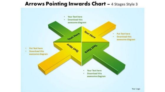 Business Diagram Arrows Pointing Inwards Chart 4 Consulting Diagram