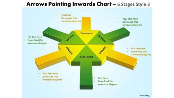 Business Diagram Arrows Pointing Inwards Chart 6 Stages Style 3 Strategic Management