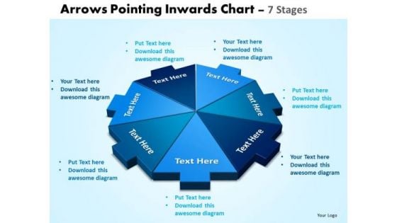 Business Diagram Arrows Pointing Inwards Chart 7 Stages Marketing Diagram