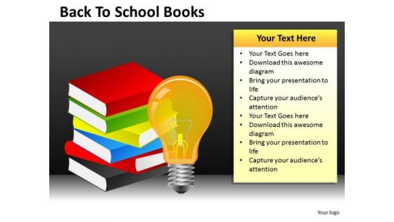 Business Diagram Back To School Books Consulting Diagram