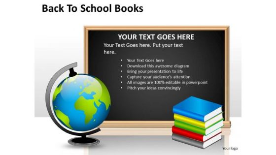 Business Diagram Back To School Books Strategy Diagram