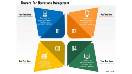 Business Diagram Banners For Operations Management Presentation Template