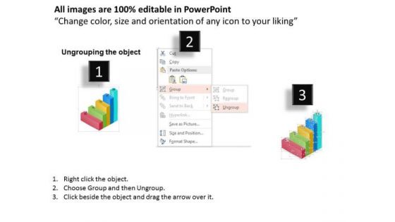 Business Diagram Bar Graph With Different Icons For Business Presentation Template