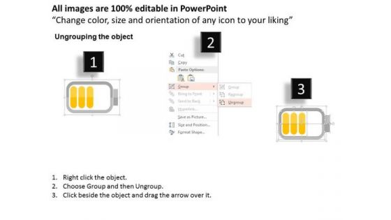 Business Diagram Battery Icons For Business Growth PowerPoint Templates