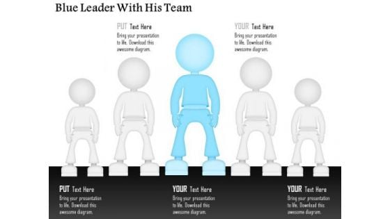 Business Diagram Blue Leader With His Team Presentation Template Business Diagram Blue Leader With His Team Presentation Template