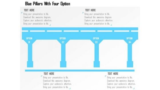 Business Diagram Blue Pillars With Four Option PowerPoint Templates Business Diagram Blue Pillars With Four Option PowerPoint Templates