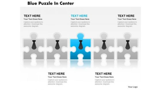 Business Diagram Blue Puzzle In Center Presentation Template Business Diagram Blue Puzzle In Center Presentation Template