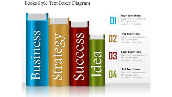 Business Diagram Books Style Text Boxes Diagram PowerPoint Ppt Presentation