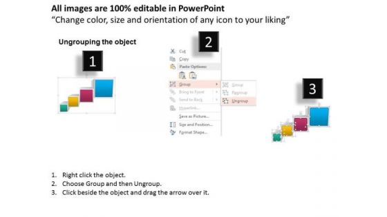 Business Diagram Boxes With Icons For Progress Presentation Template