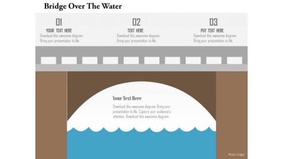 Business Diagram Bridge Over The Water Presentation Template