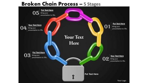 Business Diagram Broken Chain Process 5 Stages Business Cycle Diagram Business Diagram Broken Chain Process 5 Stages Business Cycle Diagram