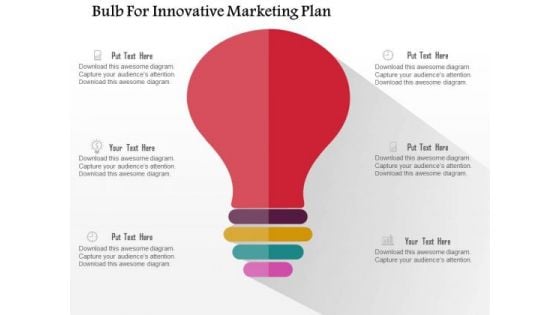 Business Diagram Bulb For Innovative Marketing Plan Presentation Template