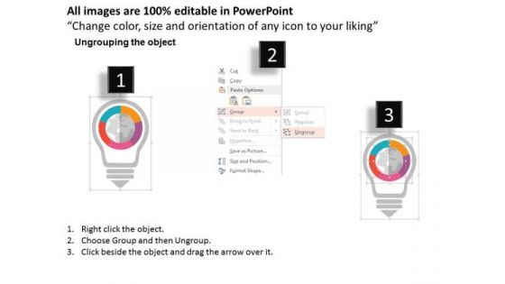 Business Diagram Bulb With Globe Icon Presentation Template