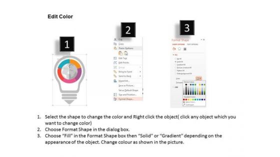 Business Diagram Bulb With Globe Icon Presentation Template