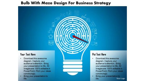 Business Diagram Bulb With Maze Design For Business Strategy Presentation Template Business Diagram Bulb With Maze Design For Business Strategy Presentation Template