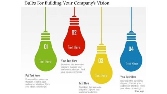 Business Diagram Bulbs For Building Your Companys Vision Presentation Template