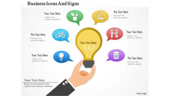 Business Diagram Business Icons And Signs Presentation Template