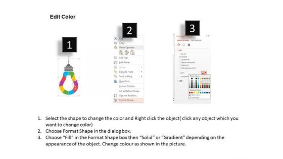 Business Diagram Business Icons On Hanging Bulb Presentation Template