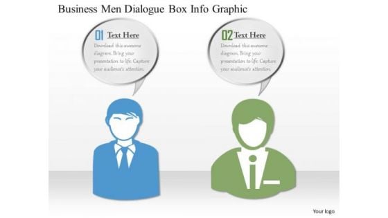 Business Diagram Business Men Dialogue Box Info Graphic Presentation Template