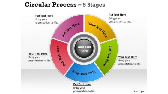 Business Diagram Business Project Management Process 5 Stages Sales Diagram