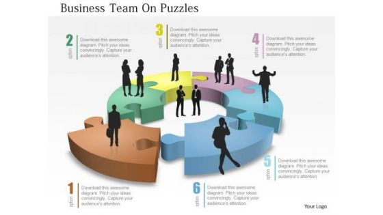 Business Diagram Business Team On Puzzles Presentation Template