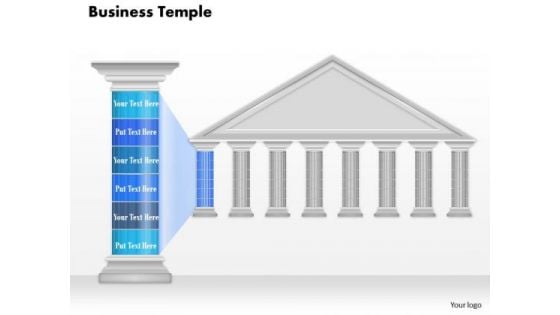 Business Diagram Business Temple Graphic With Pillar For Text Presentation Template